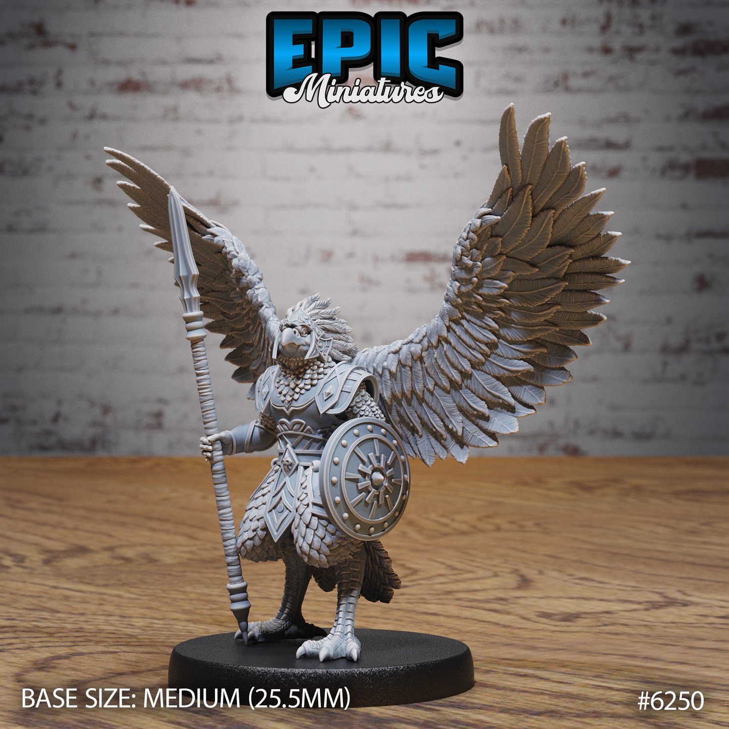 3D Resin Miniature Eagle Folk Fighter Set - D&D - Epic Miniatures