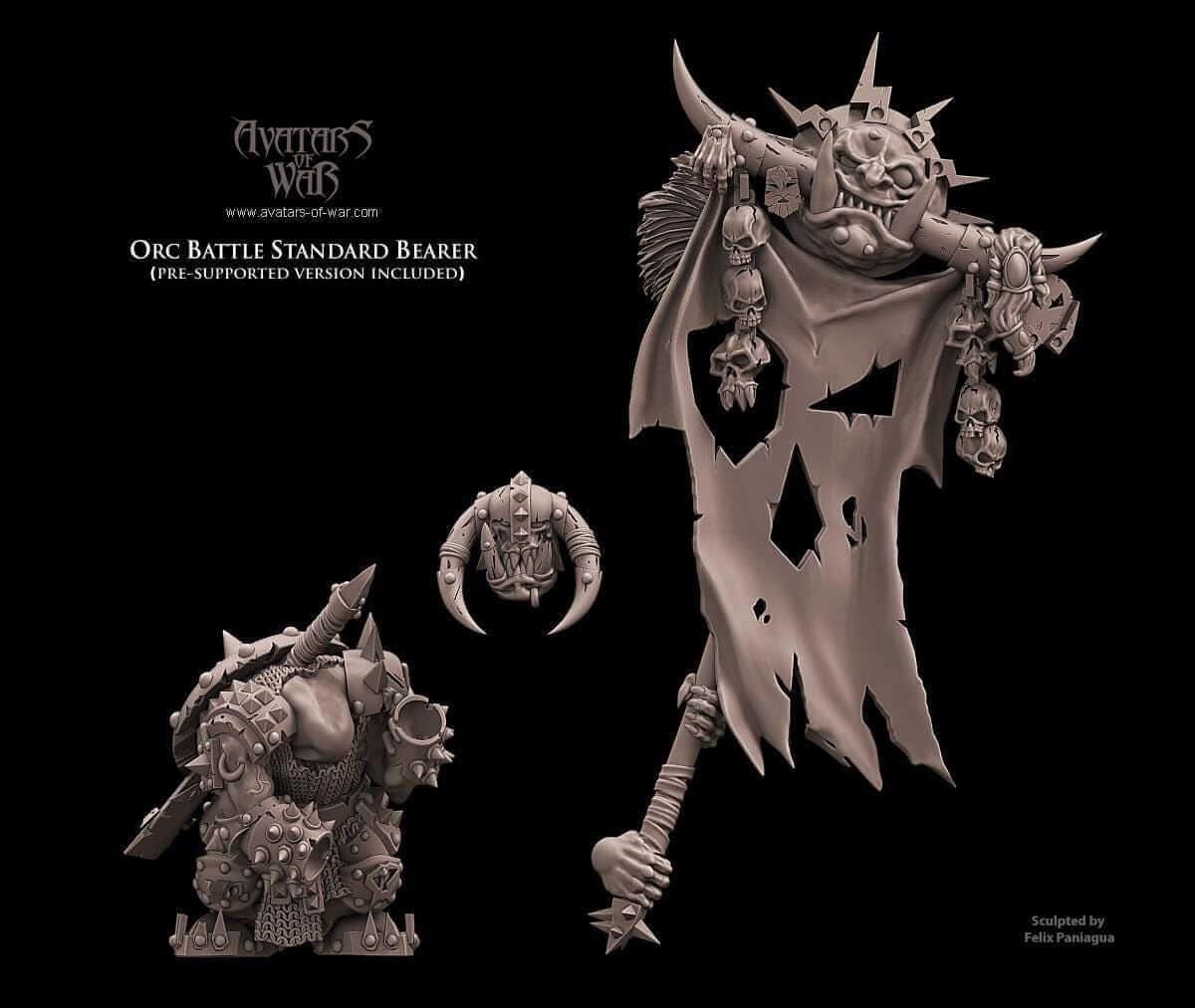 Orc Standard Bearer - Avatars of War
