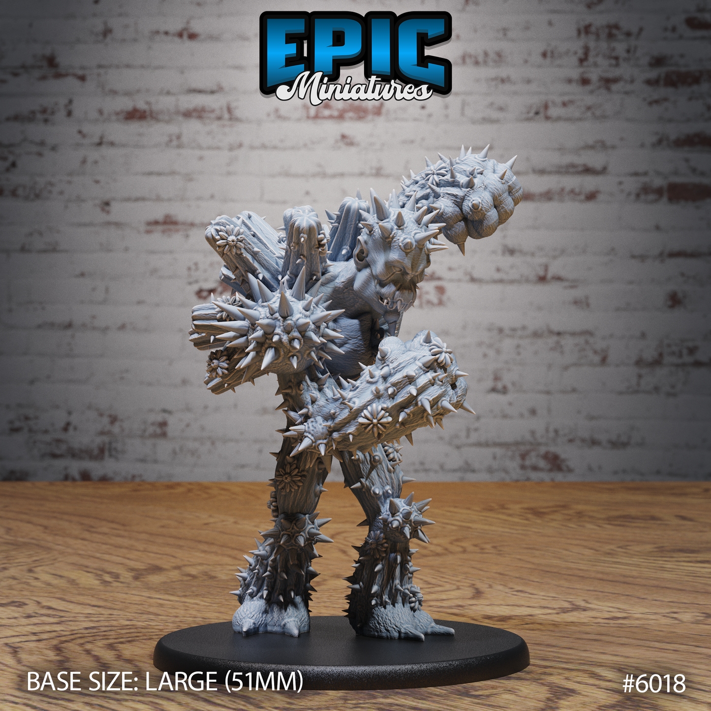 3D Resin Miniature Cactus Golem - D&D Epic Miniatures