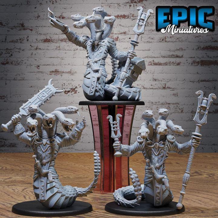 3D Resin Miniature Snake Shaman - D&D Epic Miniatures