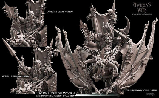 Orc Warlord on Wyvern - Avatars of War