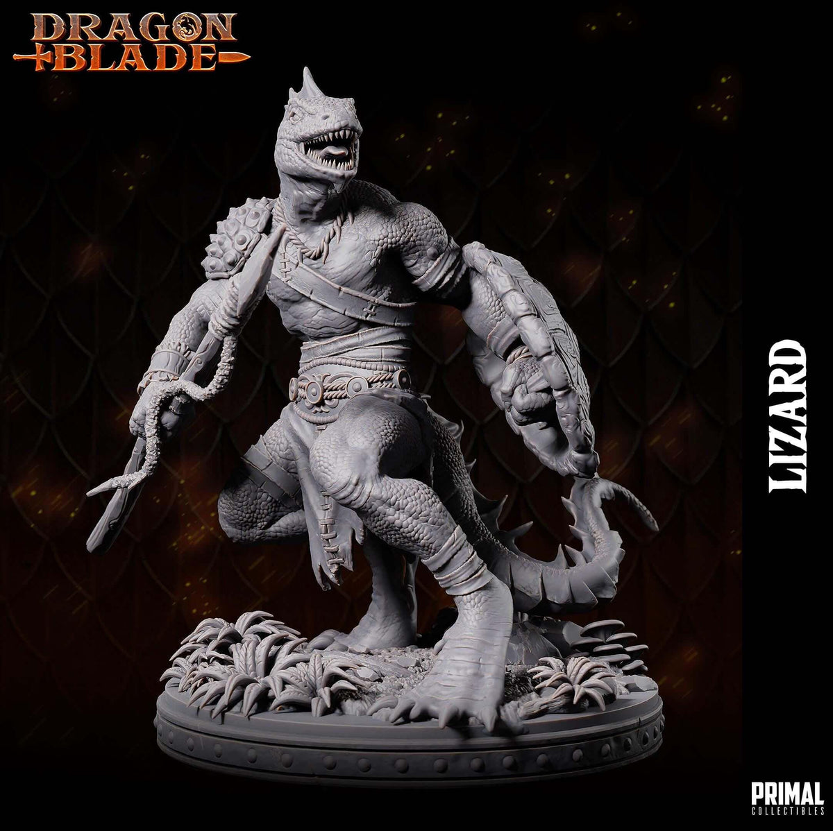 Lizardmen lance and shield - Dragonblade - Masters of Dungeons - Primal Collectibles