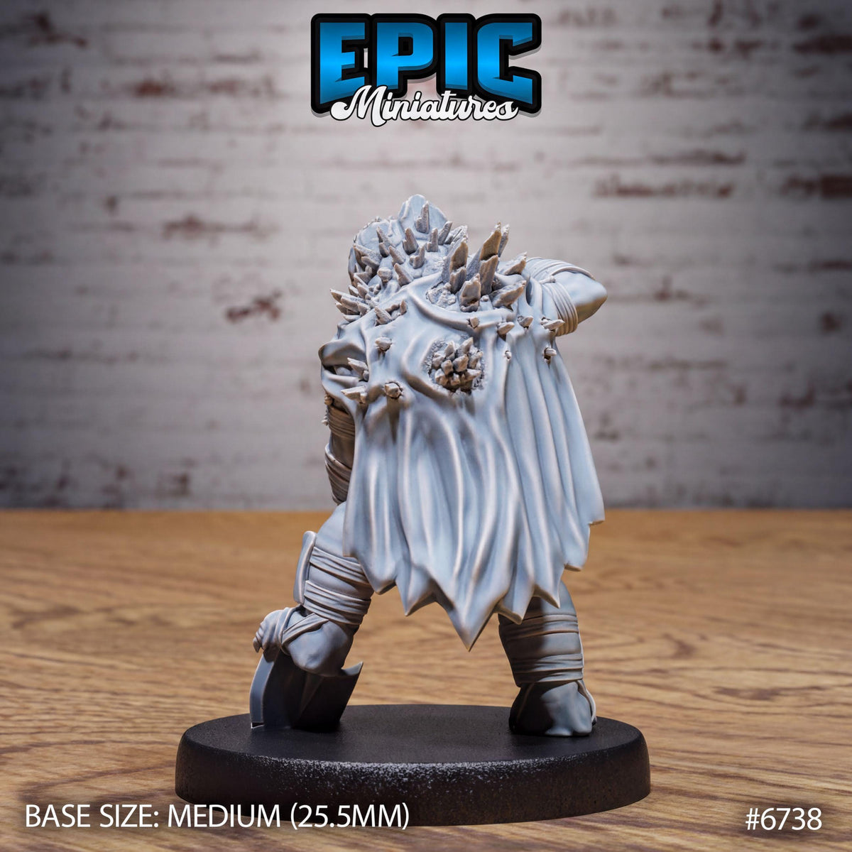 A figurine of a character from the video game Epic Miniatures, with a detailed and intricate design.