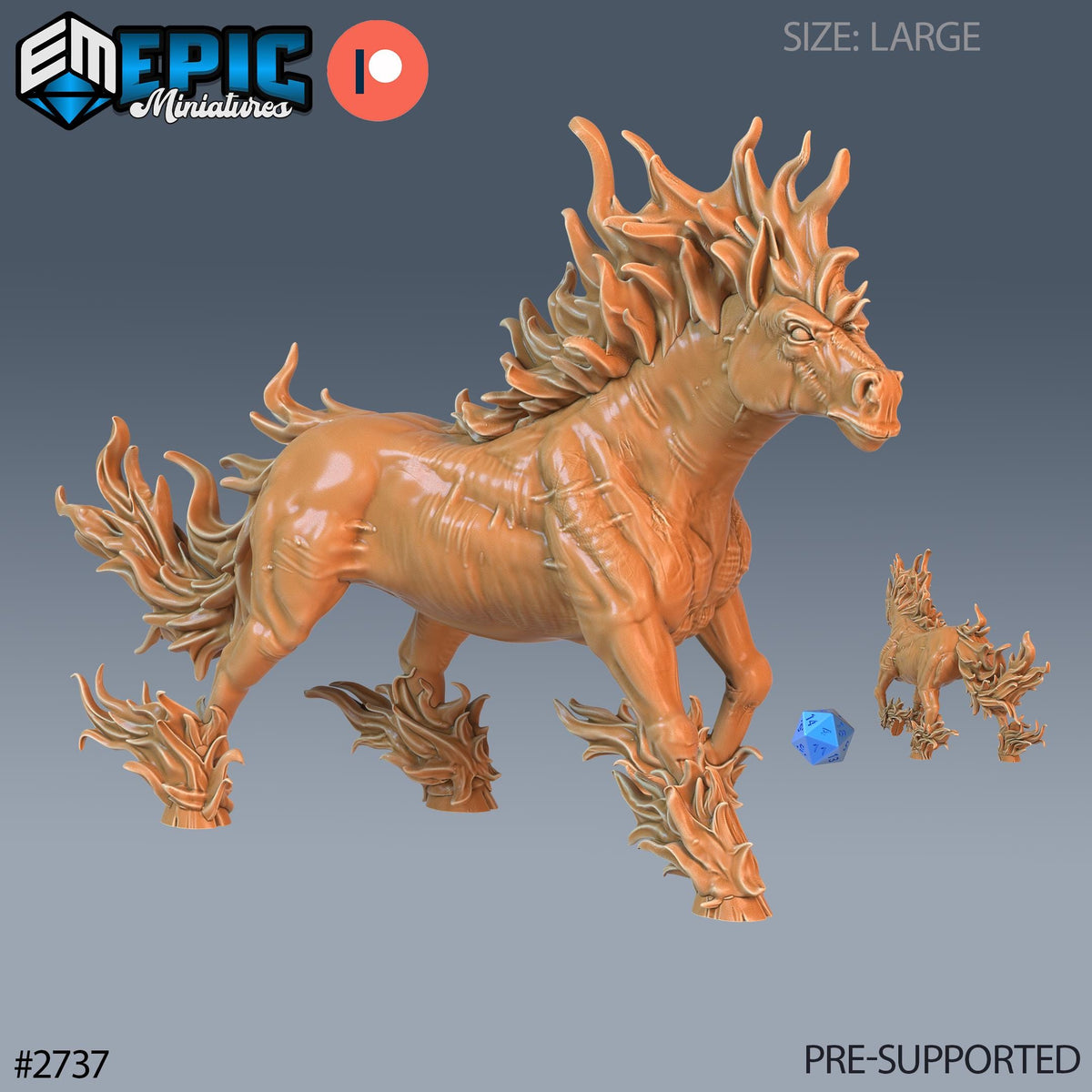 a large, detailed, and intricately designed figurine of a fantastical creature resembling a dragon or mythical being. The figurine is made of a material that resembles wood or metal, and it has a fiery, flame-like appearance. The figurine is set against a dark background, which emphasizes its size and intricate design. The image is pre-supported, indicating that it is a part of a larger collection or series of images.