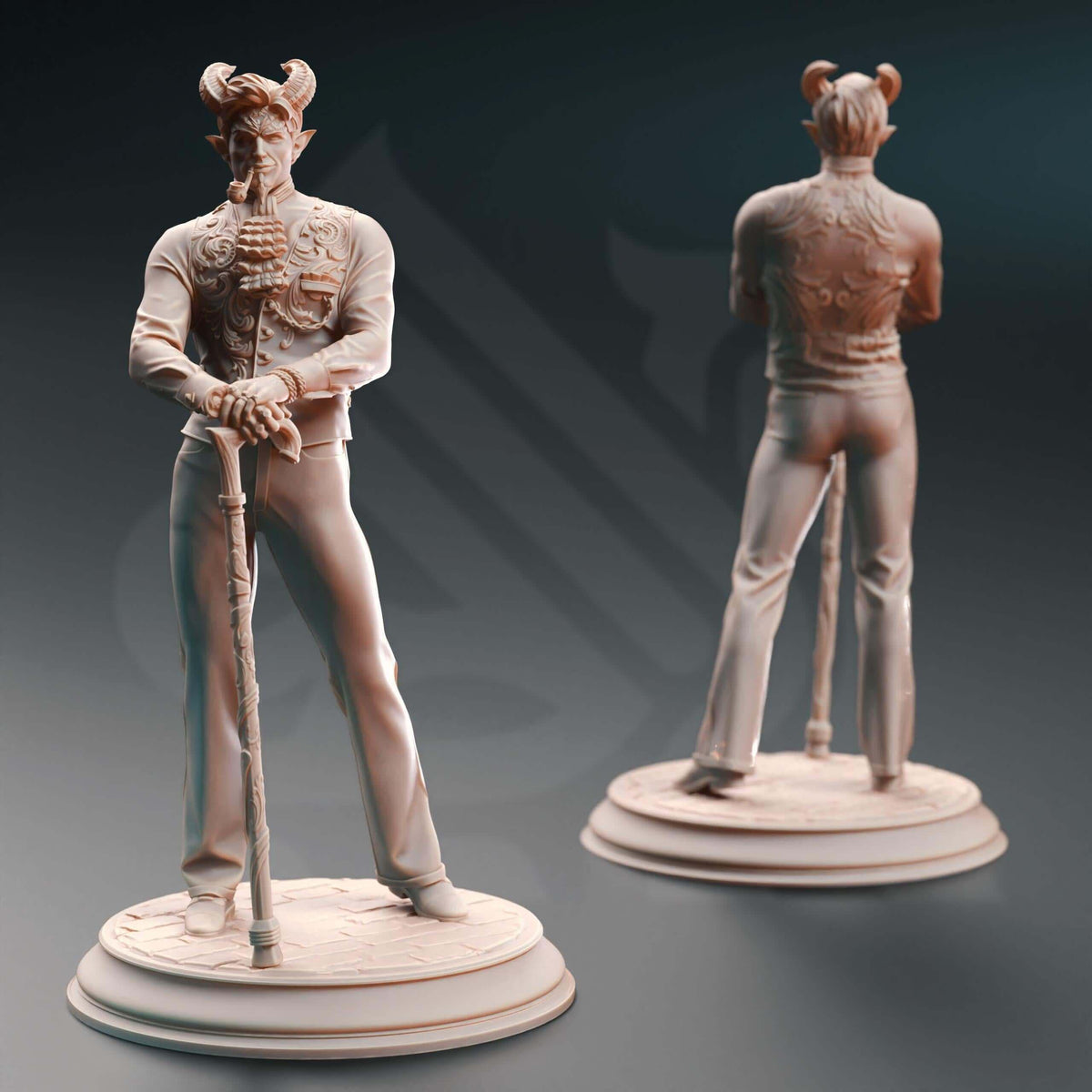 Tiefling Crimelord - Xarvir Barikdral - 3D Printed Resin RPG/Tabletop/Boardgames Miniature DM Stash