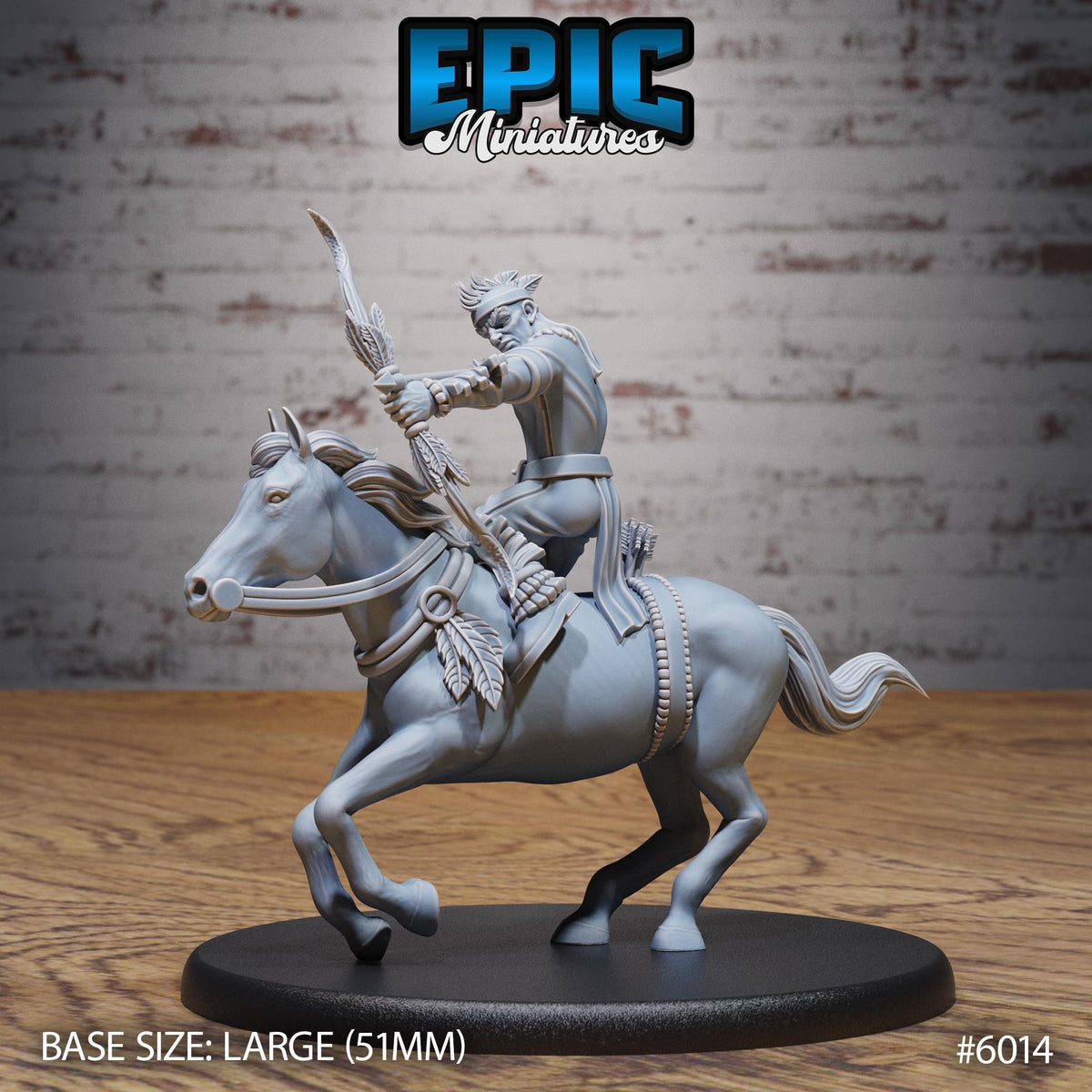 Native Tribe Rider - 3D Resin Miniature - D&D Epic Miniatures