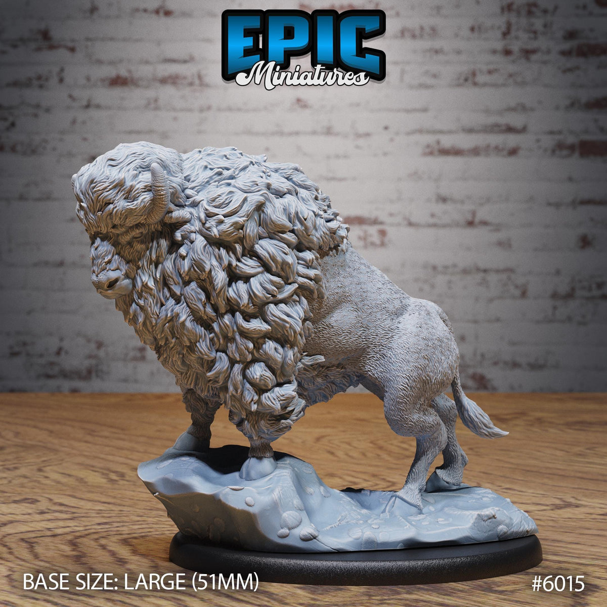 3D Resin Miniature Bison - D&D Epic Miniatures