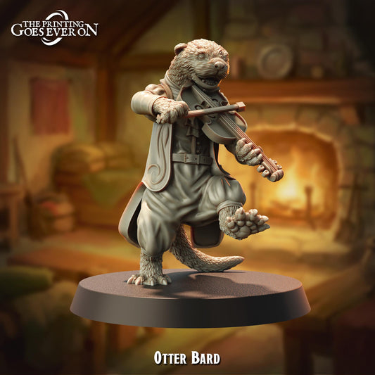 A 3D model of an otter playing a violin, with the name "Otter Bard" written below the figure.