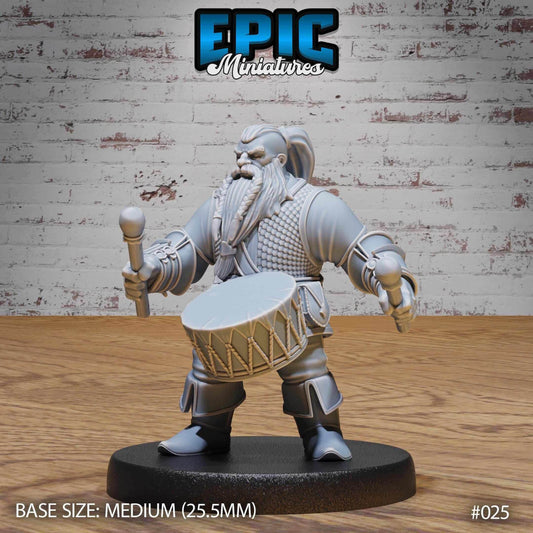 Dwarf Drummer - Epic Miniatures - Dungeons and Dragons
