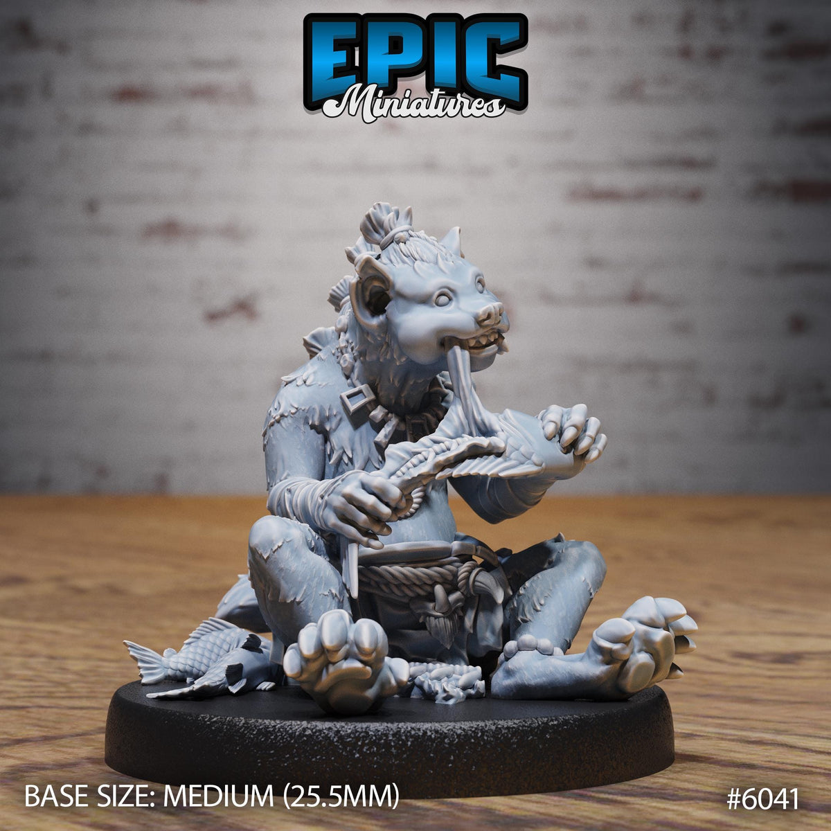 3D Resin Miniature Young Gnoll  - D&D Epic Miniatures