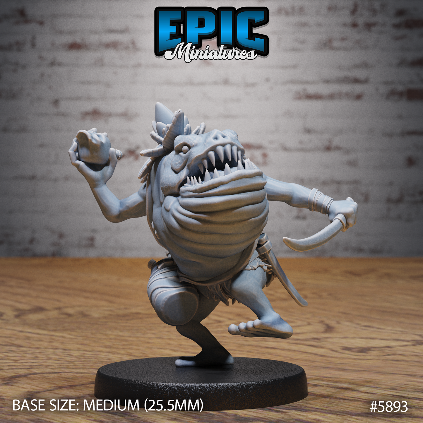 3D Resin Miniature Platizard - D&D Epic Miniatures