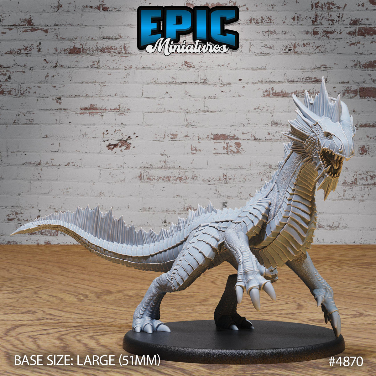 3D Resin Miniature Guard Drakes Silver - D&D Epic Miniatures