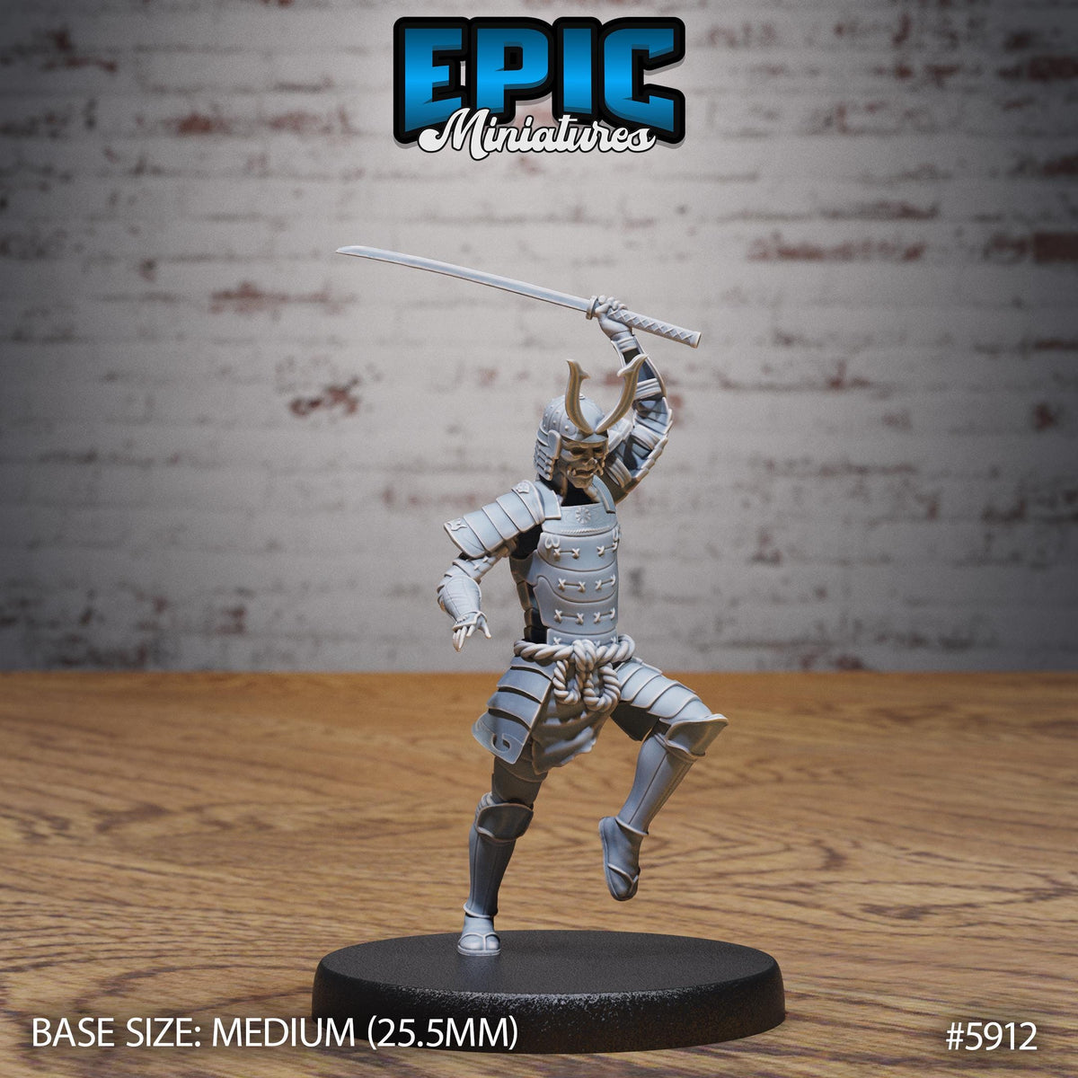 3D Resin Miniature Animated Samurai Armor v1 - D&D Epic Miniatures