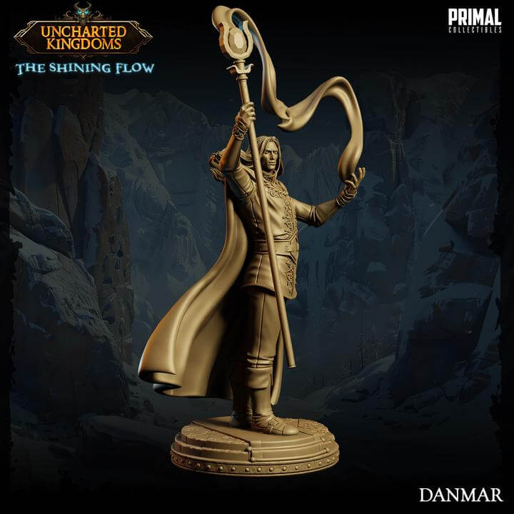 Danmar Wizard - Uncharted Kingdoms 3D Printed Resin RPG/Tabletop/Boardgames Miniature Primal Collectibles