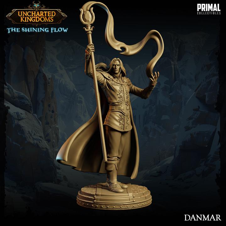 Danmar Wizard - Uncharted Kingdoms 3D Printed Resin RPG/Tabletop/Boardgames Miniature Primal Collectibles