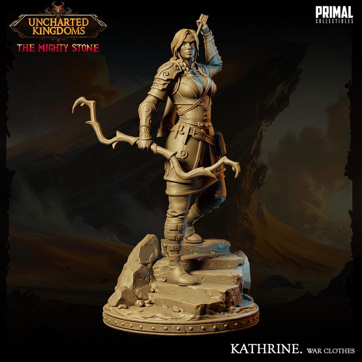 Katherine Bromm War Clothing - Uncharted Kingdoms 3D Printed Resin RPG/Tabletop/Boardgames Miniature Primal Collectibles
