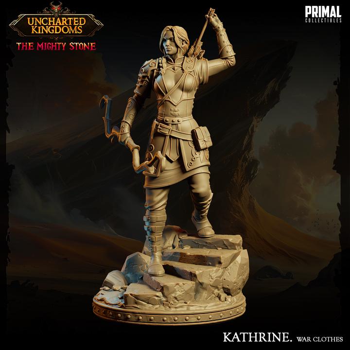 Katherine Bromm War Clothing - Uncharted Kingdoms 3D Printed Resin RPG/Tabletop/Boardgames Miniature Primal Collectibles