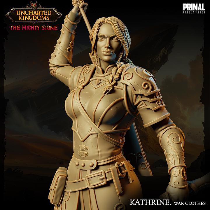 Katherine Bromm War Clothing - Uncharted Kingdoms 3D Printed Resin RPG/Tabletop/Boardgames Miniature Primal Collectibles