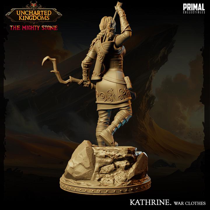 Katherine Bromm War Clothing - Uncharted Kingdoms 3D Printed Resin RPG/Tabletop/Boardgames Miniature Primal Collectibles