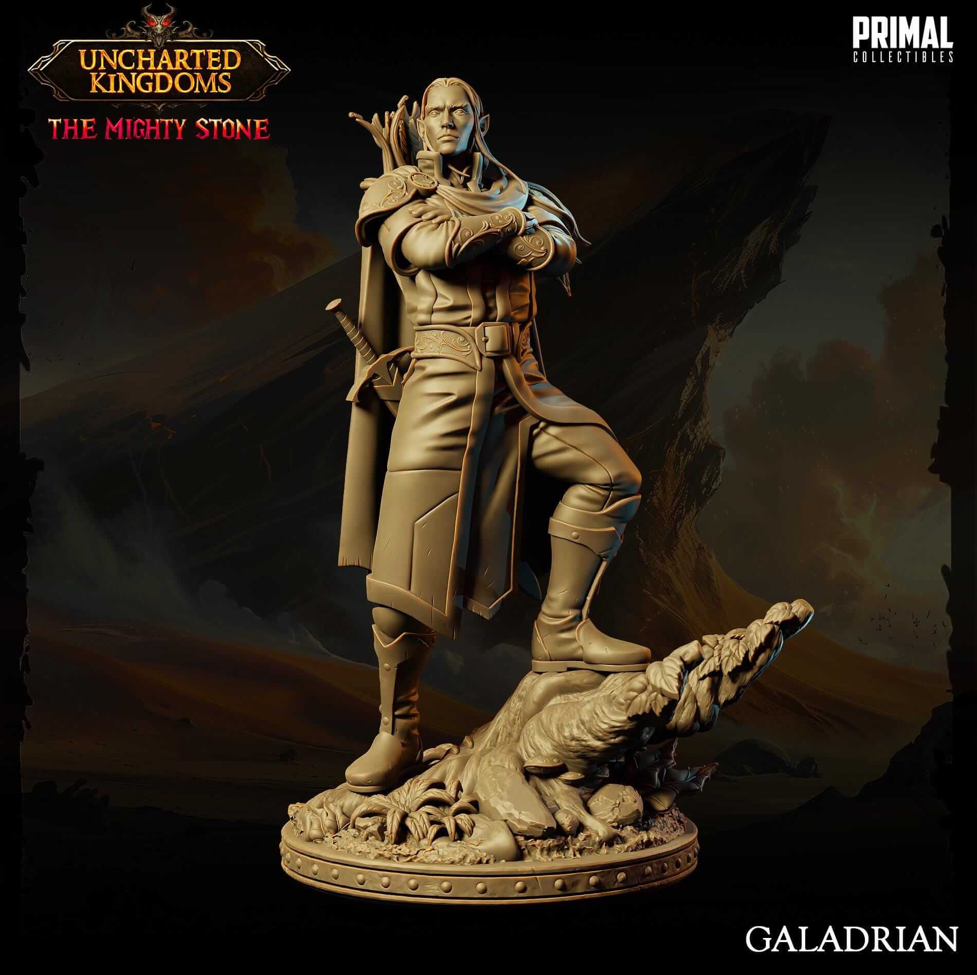 Galadrian Elf - Uncharted Kingdoms 3D Printed Resin RPG/Tabletop/Boardgames Miniature Primal Collectibles