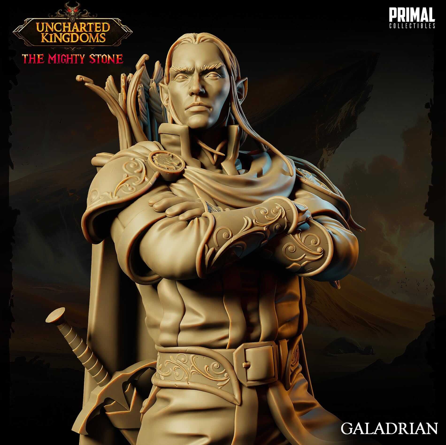 Galadrian Elf - Uncharted Kingdoms 3D Printed Resin RPG/Tabletop/Boardgames Miniature Primal Collectibles
