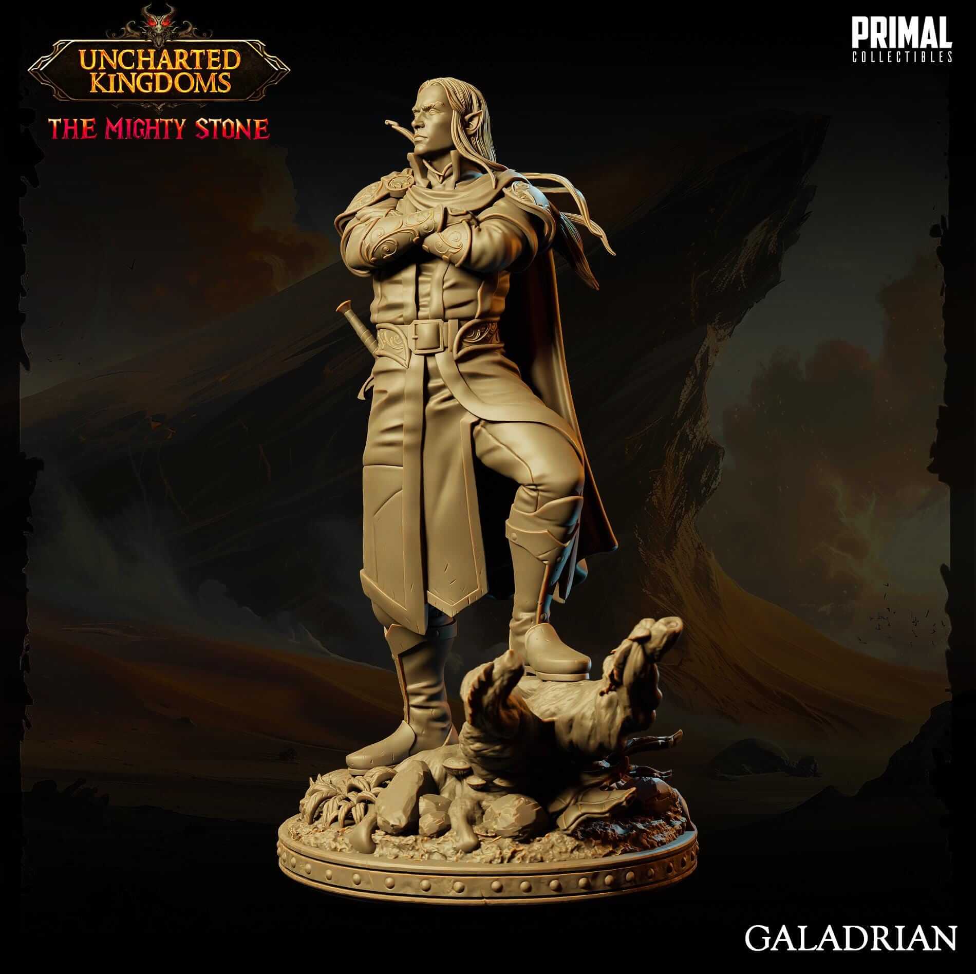 Galadrian Elf - Uncharted Kingdoms 3D Printed Resin RPG/Tabletop/Boardgames Miniature Primal Collectibles