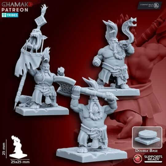 Dwarf Berzerkers - Miniatures by Ghamak