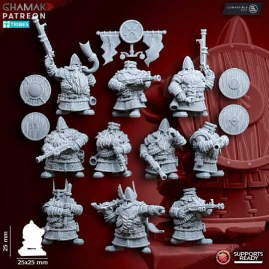 Dwarf Thunder Brigade - Miniatures by Ghamak