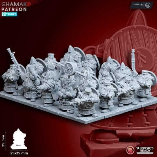 Dwarf Thunder Brigade - Miniatures by Ghamak