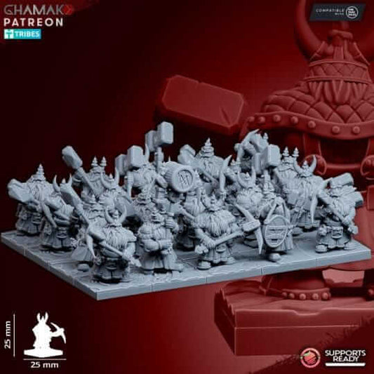 Dwarf Clan Miners - Miniatures by Ghamak