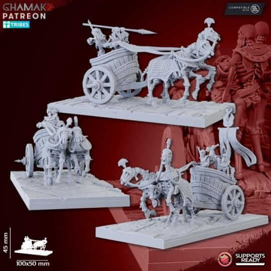 Sand Skeleton Chariots Kings of the Lost Tombs - Miniatures by Ghamak