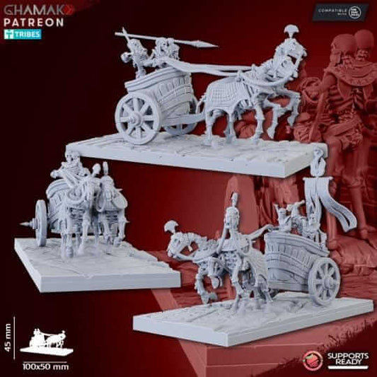 Sand Skeleton Chariots Kings of the Lost Tombs - Miniatures by Ghamak