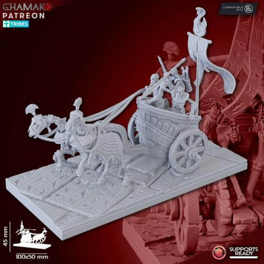 Sand Skeleton Chariots Kings of the Lost Tombs - Miniatures by Ghamak