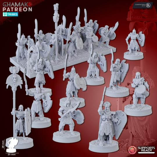Pyramid Guards -Tomb Guards Kings of the Lost Tombs - Miniatures by Ghamak