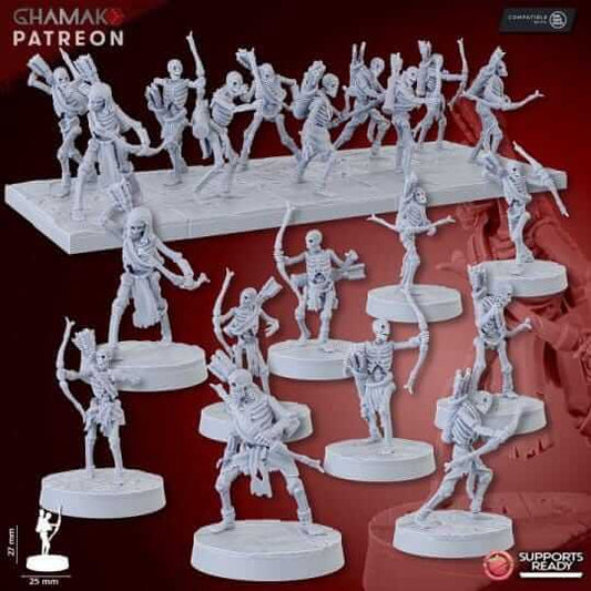 Sand Skeleton Troops Kings of the Lost Tombs - Miniatures by Ghamak