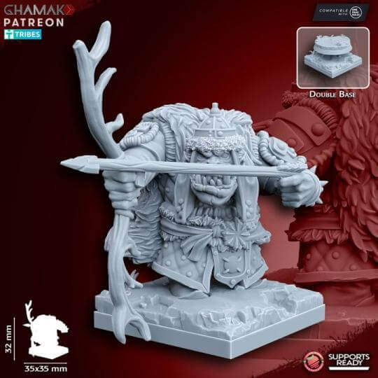 Urrok Arbans Orcs with Bow - Miniatures by Ghamak