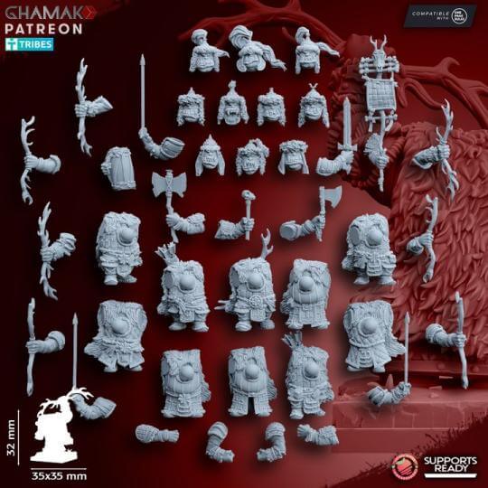 Urrok Arbans Orcs with Bow - Miniatures by Ghamak