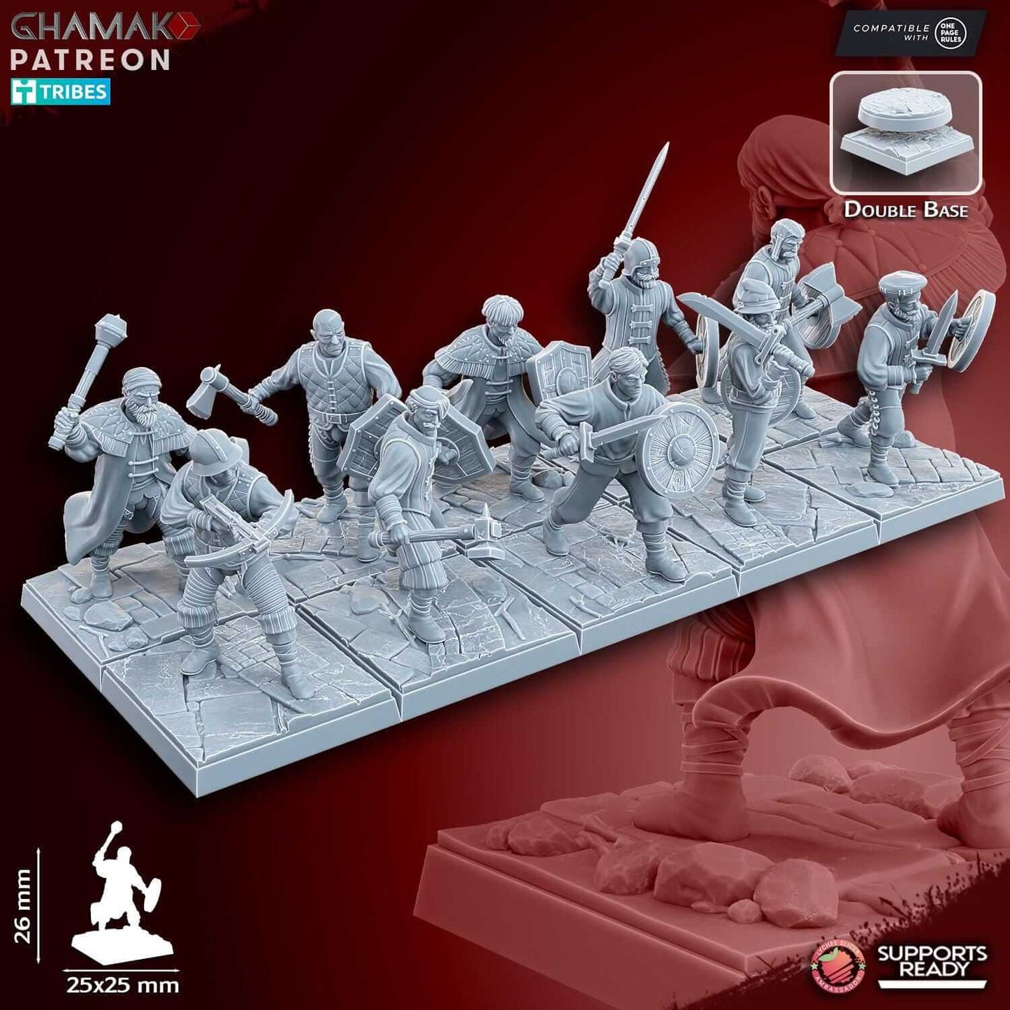 Empire Free Company Militia - Miniatures by Ghamak