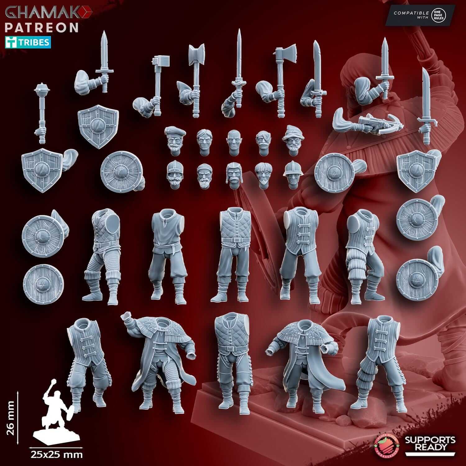 Empire Free Company Militia - Miniatures by Ghamak