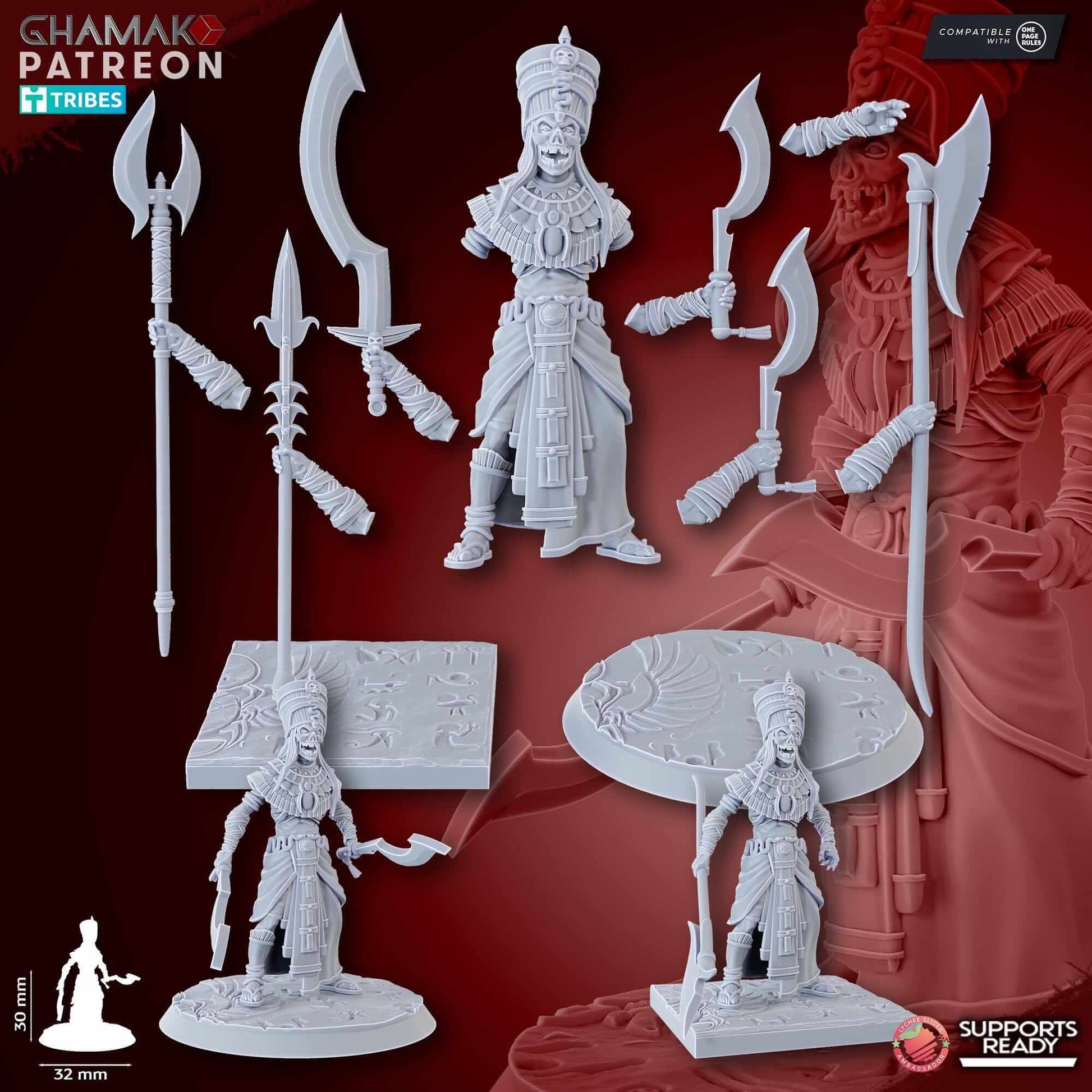 God Prince - Mummy Lord - Kings of the Lost Tombs - Miniatures by Ghamak