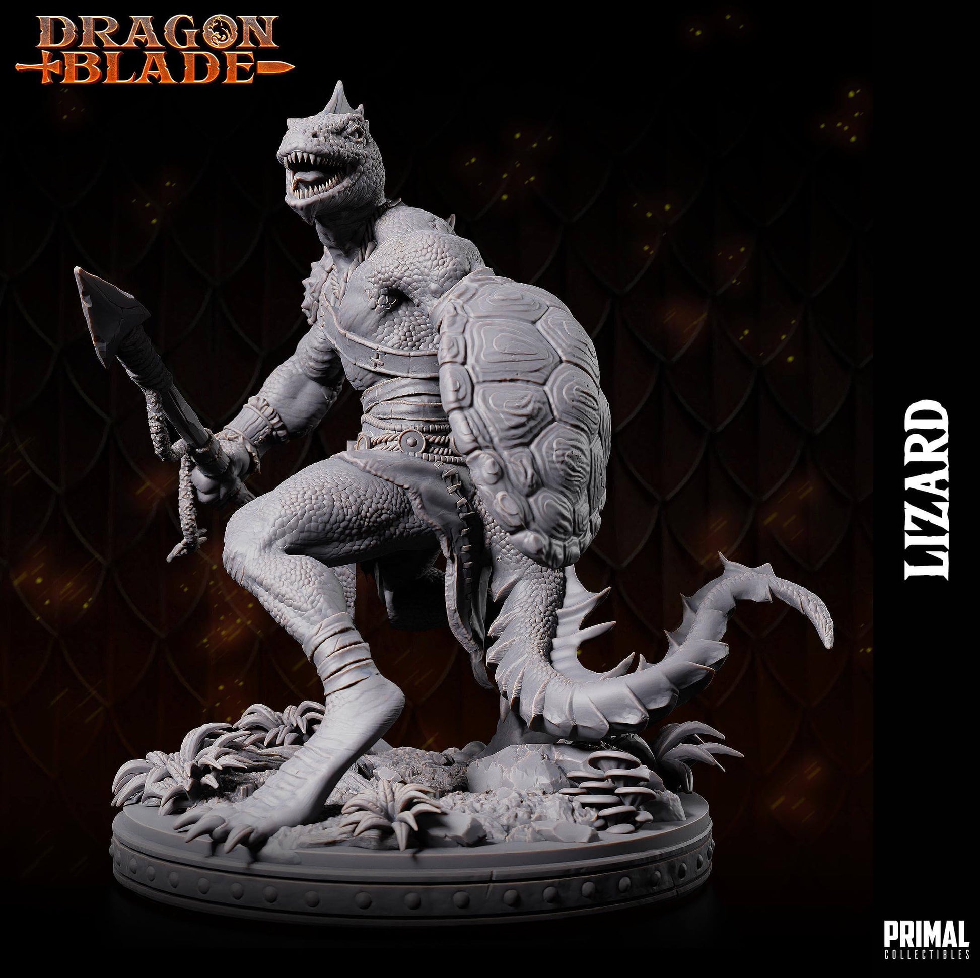 Lizardmen lance and shield - Dragonblade - Masters of Dungeons - Primal Collectibles