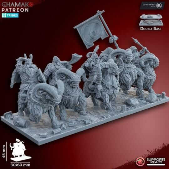 Dwarf Goat Riders - Miniatures by Ghamak