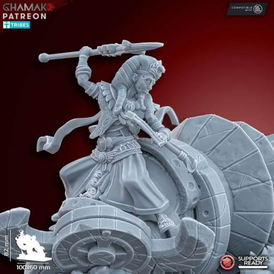 God-Prince on Snake Kings of the lost Tomb - Miniatures by Ghamak