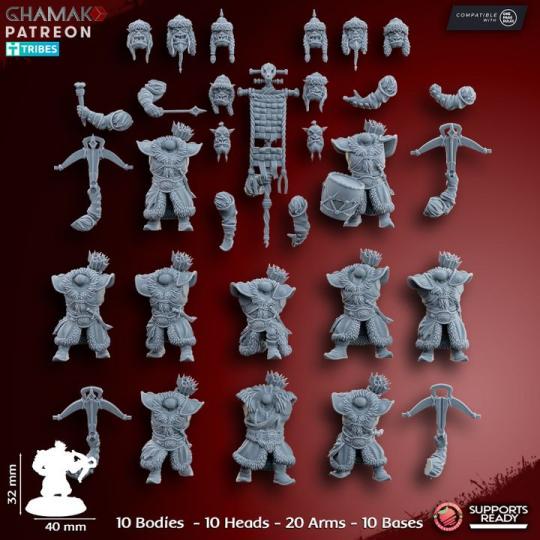 Orc Arbans with crossbow - Miniatures by Ghamak