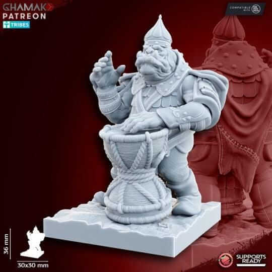Grey Waste Orcs with Melee Weapon and Shield - Miniatures by Ghamak
