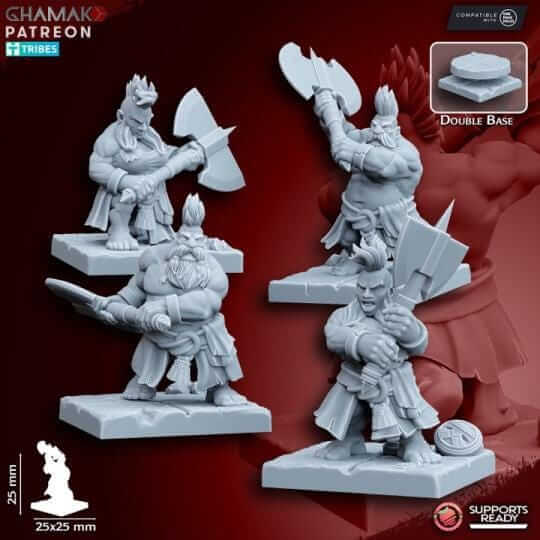 Dwarf Berzerkers - Miniatures by Ghamak