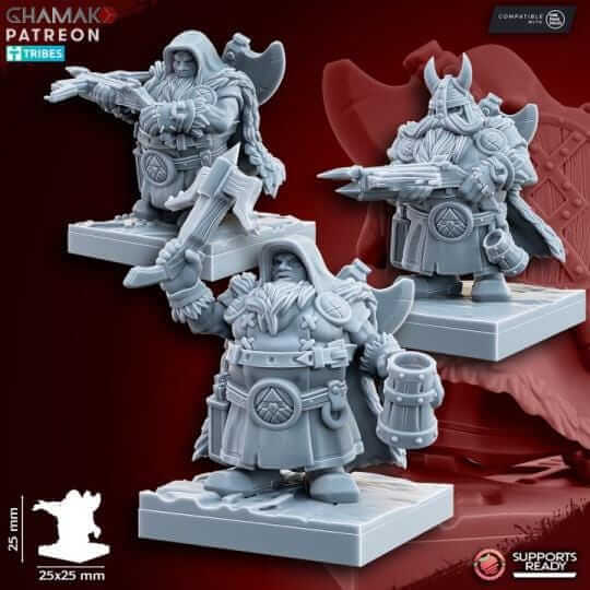 Dwarf Clan Rangers with Crossbows - Miniatures by Ghamak
