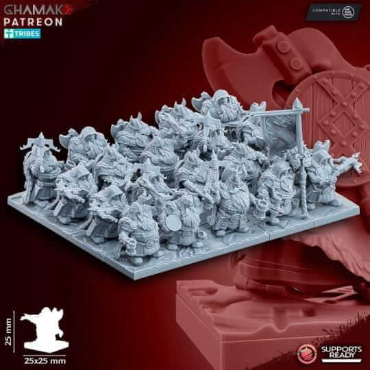 Dwarf Clan Rangers with Crossbows - Miniatures by Ghamak