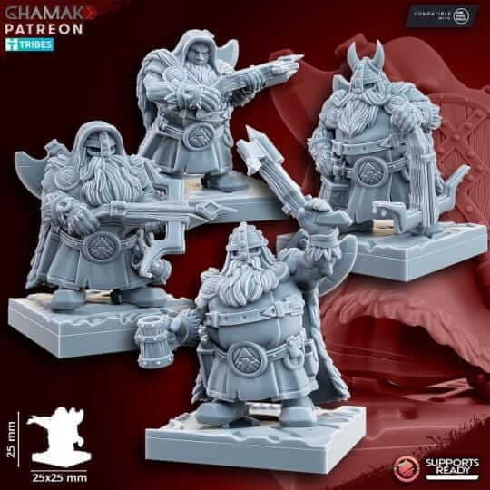Dwarf Clan Rangers with Crossbows - Miniatures by Ghamak