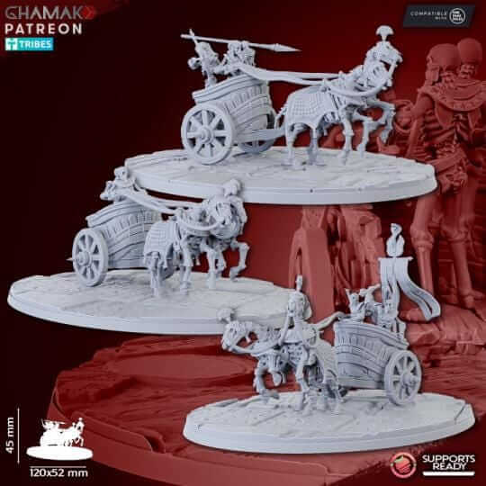Sand Skeleton Chariots Kings of the Lost Tombs - Miniatures by Ghamak